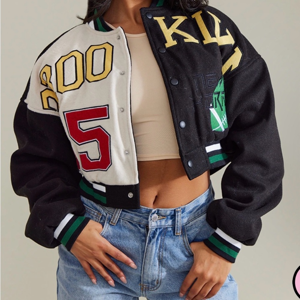 NWT PrettyLittleThing Brooklyn Bomber Jacket